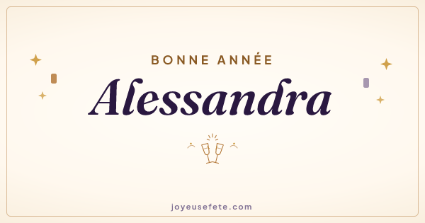 Image « Bonne année Alessandra » au format large