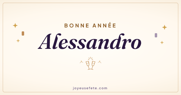 Image « Bonne année Alessandro » au format large