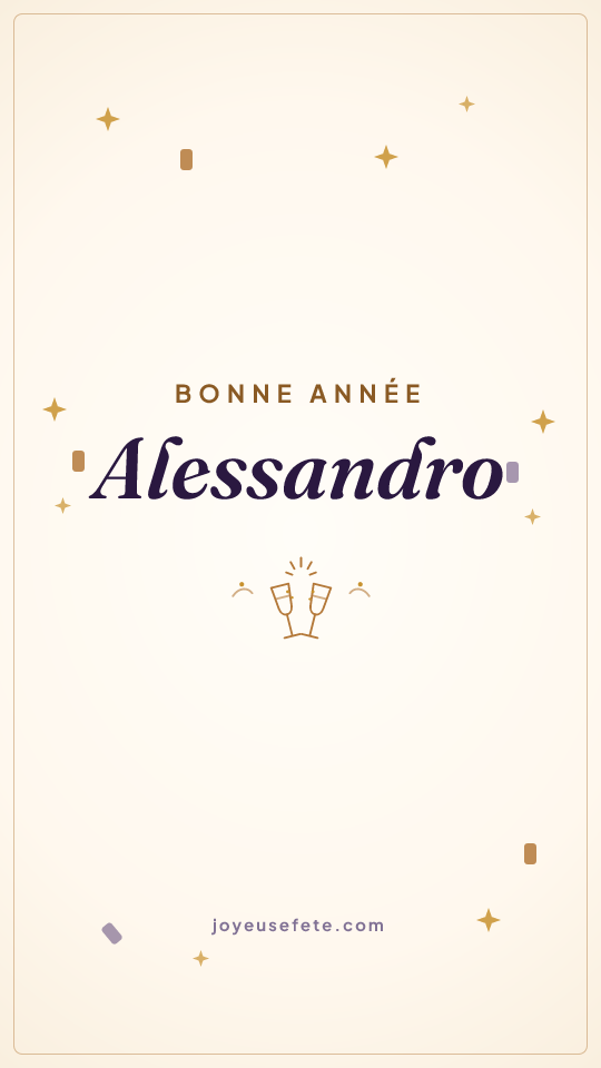 Image « Bonne année Alessandro » au format story