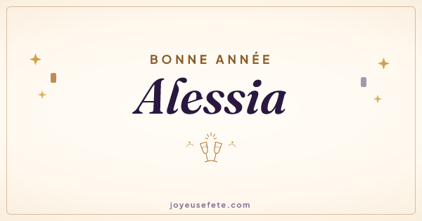 Image « Bonne année Alessia » au format large
