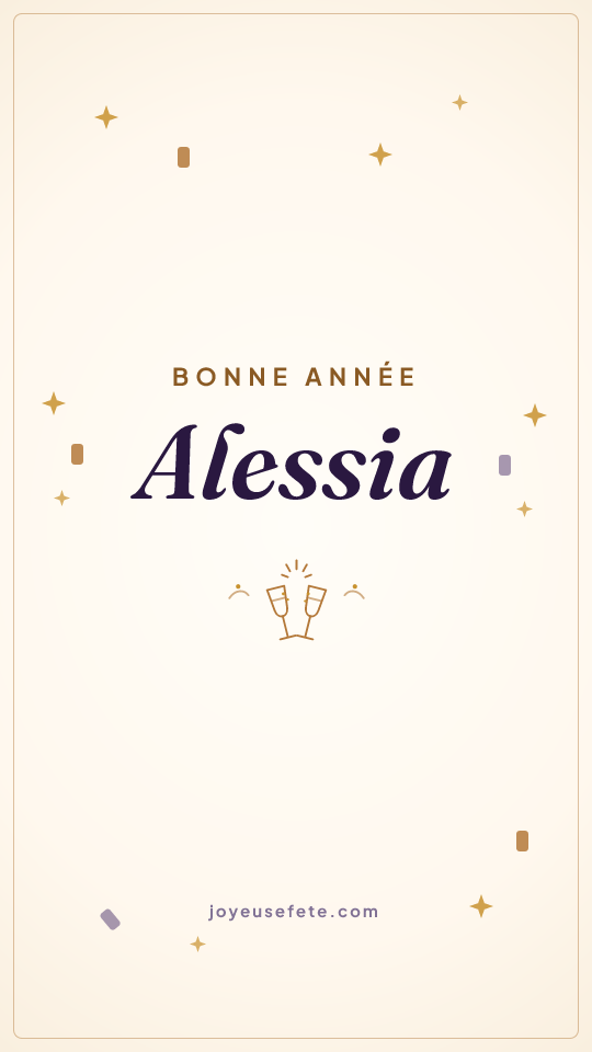 Image « Bonne année Alessia » au format story