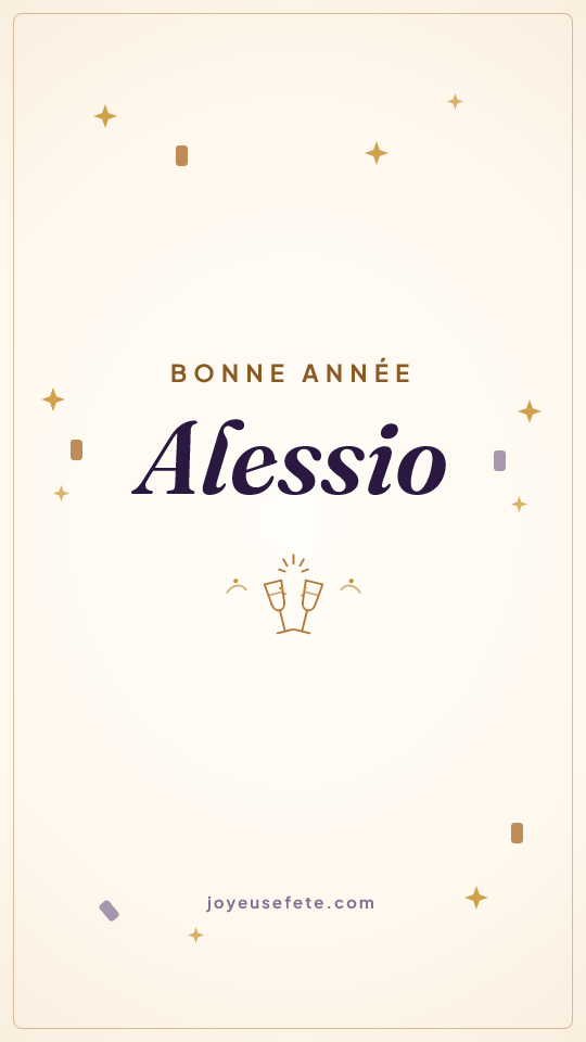 Image « Bonne année Alessio » au format story