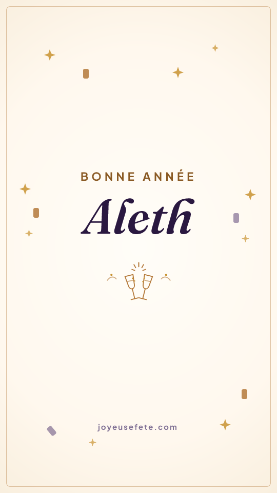 Image « Bonne année Aleth » au format story