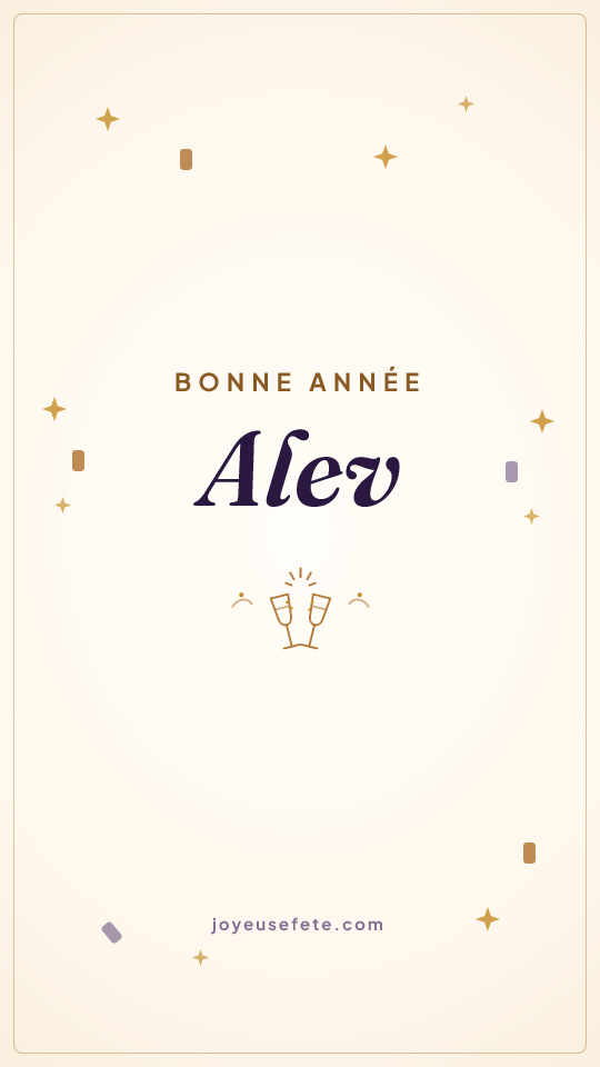 Image « Bonne année Alev » au format story