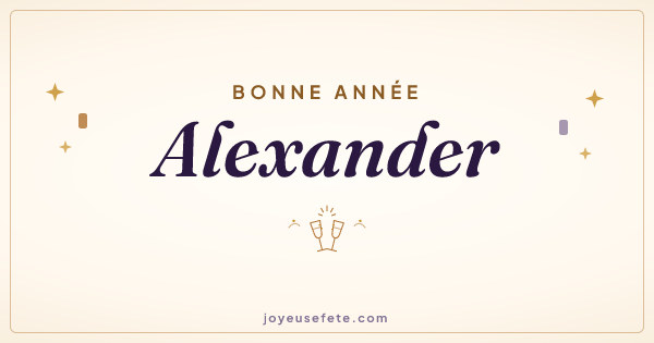 Image « Bonne année Alexander » au format large