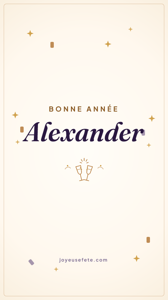 Image « Bonne année Alexander » au format story