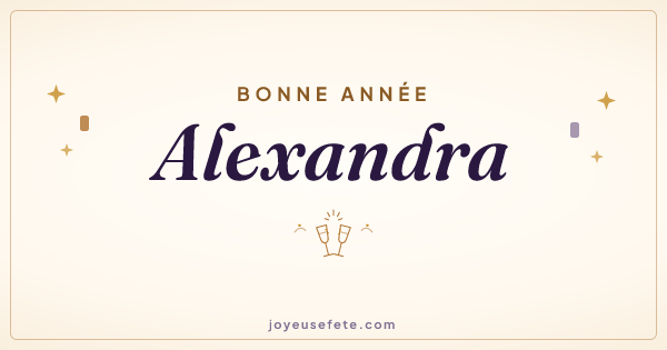 Image « Bonne année Alexandra » au format large