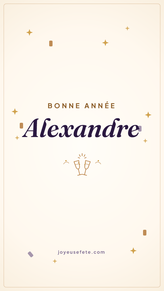 Image « Bonne année Alexandre » au format story
