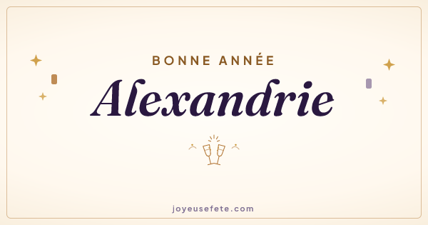Image « Bonne année Alexandrie » au format large