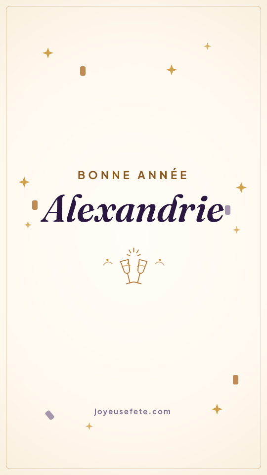 Image « Bonne année Alexandrie » au format story