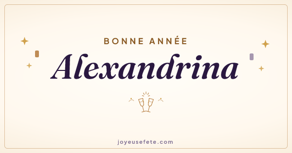 Image « Bonne année Alexandrina » au format large