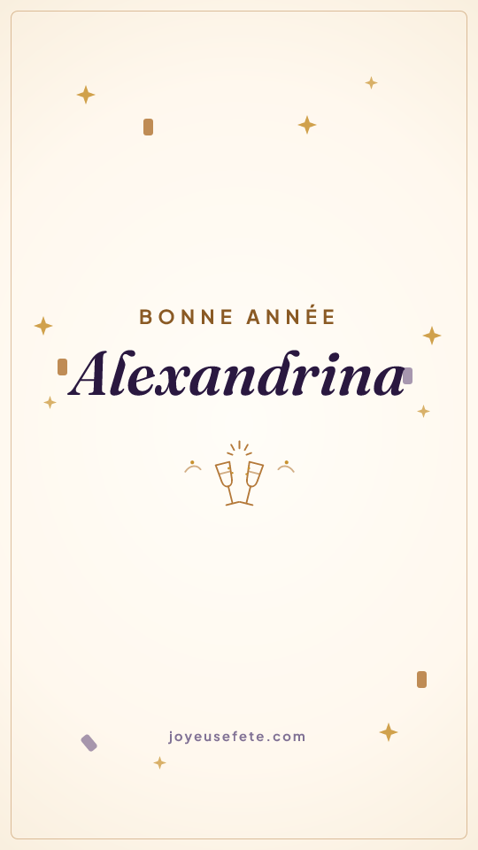 Image « Bonne année Alexandrina » au format story