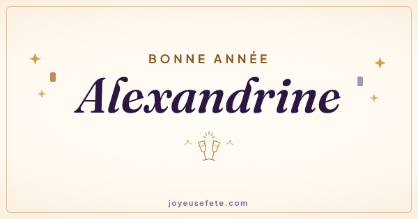 Image « Bonne année Alexandrine » au format large