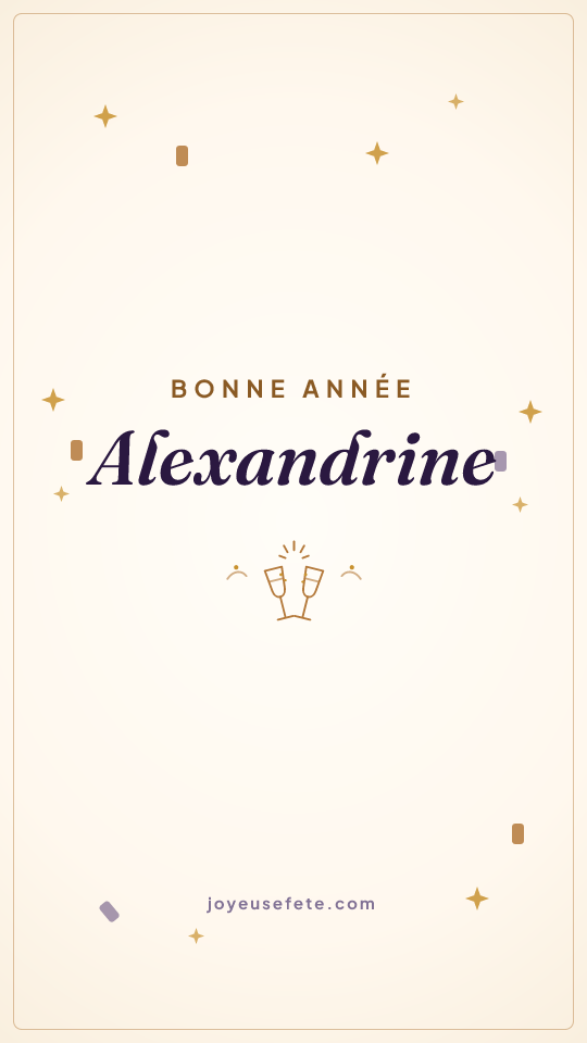 Image « Bonne année Alexandrine » au format story