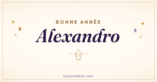 Image « Bonne année Alexandro » au format large