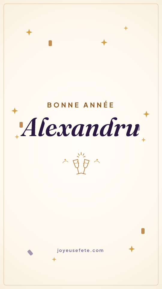 Image « Bonne année Alexandru » au format story