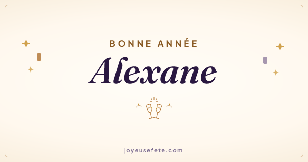 Image « Bonne année Alexane » au format large