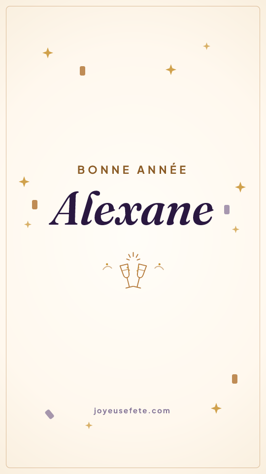 Image « Bonne année Alexane » au format story