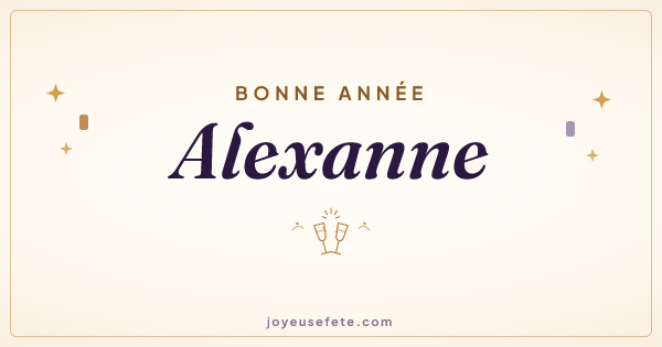Image « Bonne année Alexanne » au format large