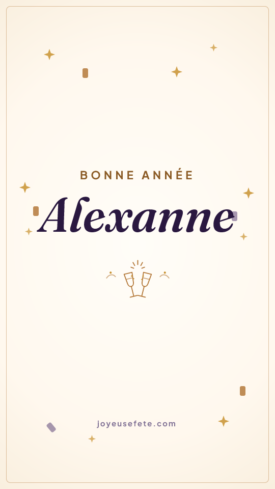 Image « Bonne année Alexanne » au format story