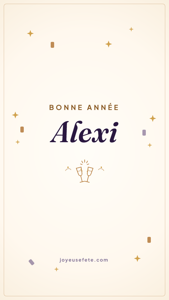 Image « Bonne année Alexi » au format story