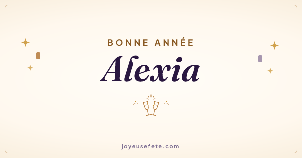 Image « Bonne année Alexia » au format large