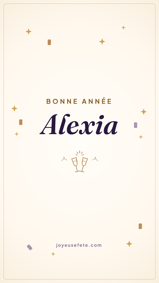 Image « Bonne année Alexia » au format story
