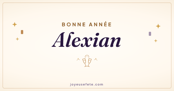Image « Bonne année Alexian » au format large