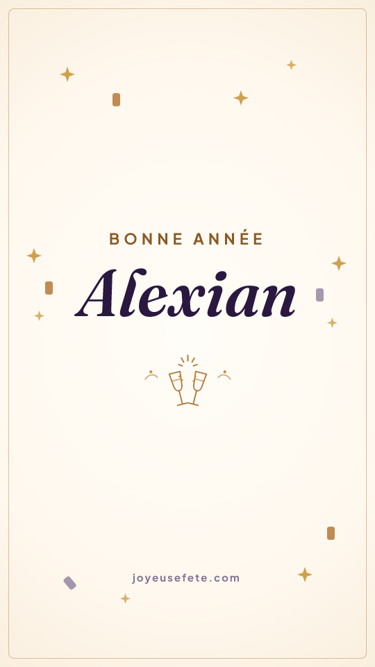 Image « Bonne année Alexian » au format story