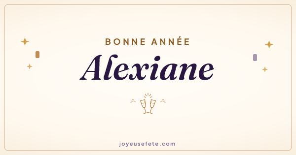 Image « Bonne année Alexiane » au format large