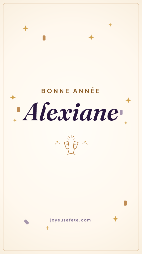 Image « Bonne année Alexiane » au format story