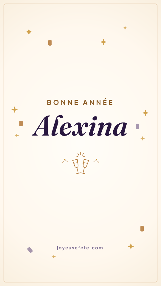 Image « Bonne année Alexina » au format story