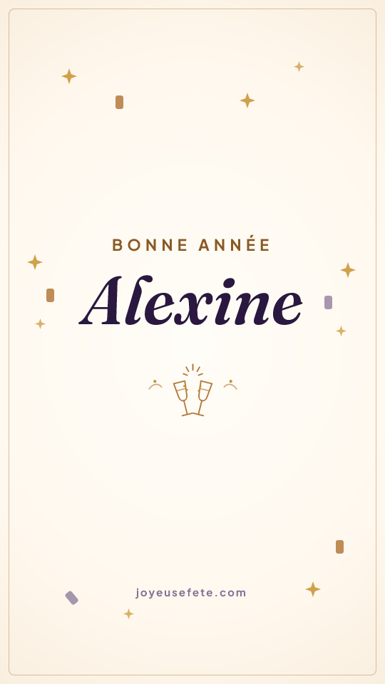 Image « Bonne année Alexine » au format story