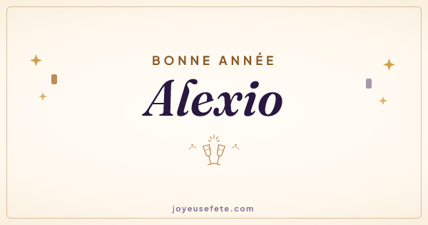 Image « Bonne année Alexio » au format large