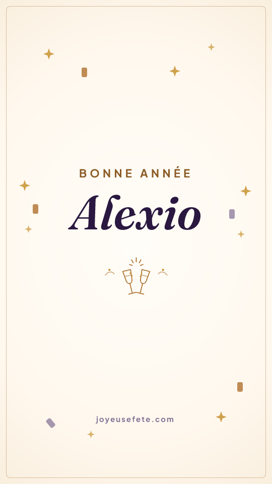 Image « Bonne année Alexio » au format story