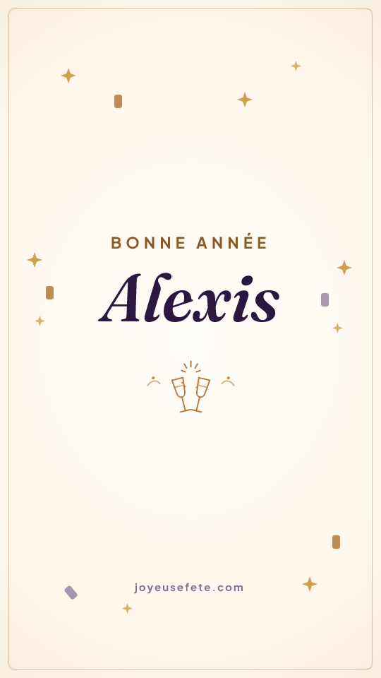 Image « Bonne année Alexis » au format story