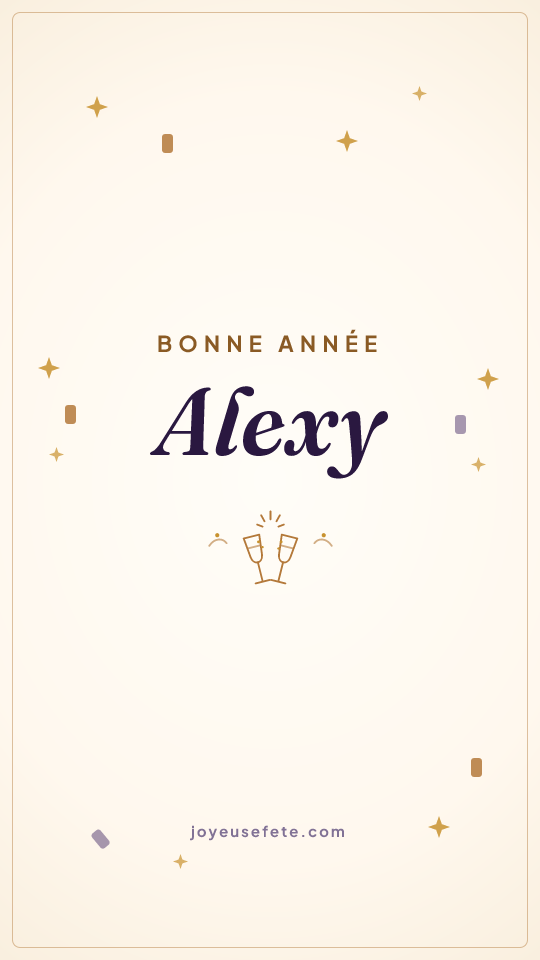 Image « Bonne année Alexy » au format story