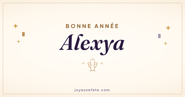 Image « Bonne année Alexya » au format large
