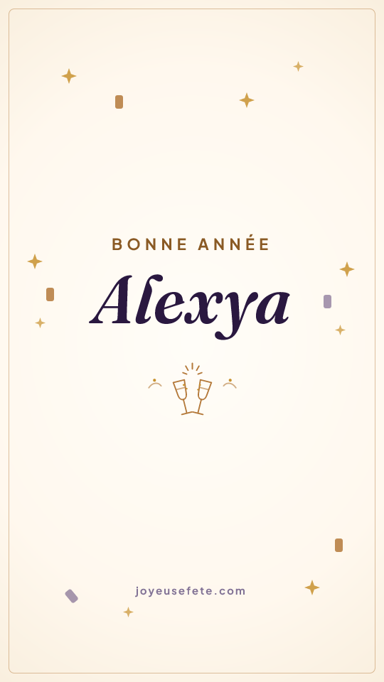 Image « Bonne année Alexya » au format story