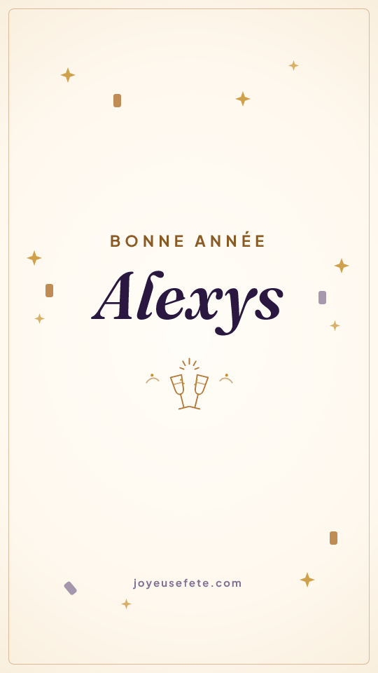 Image « Bonne année Alexys » au format story