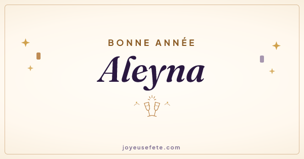 Image « Bonne année Aleyna » au format large