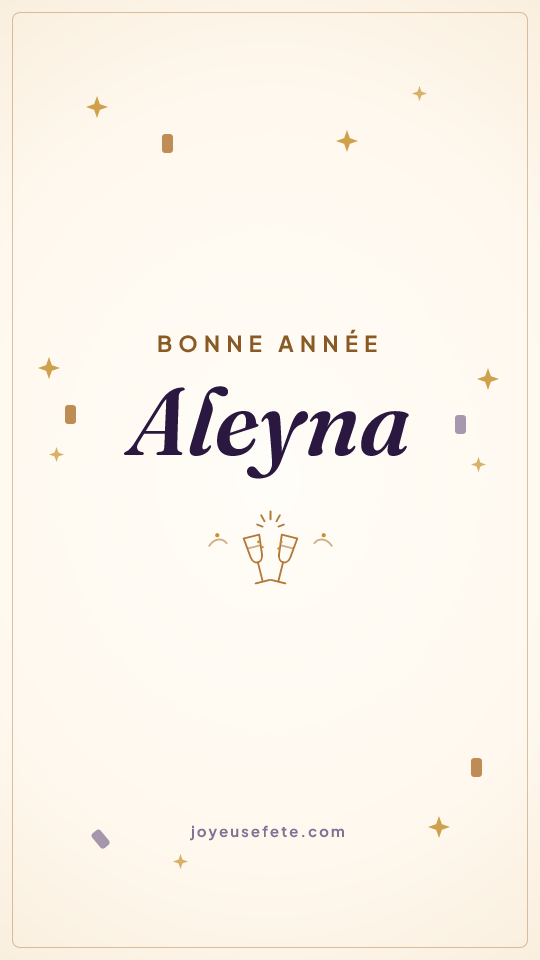 Image « Bonne année Aleyna » au format story