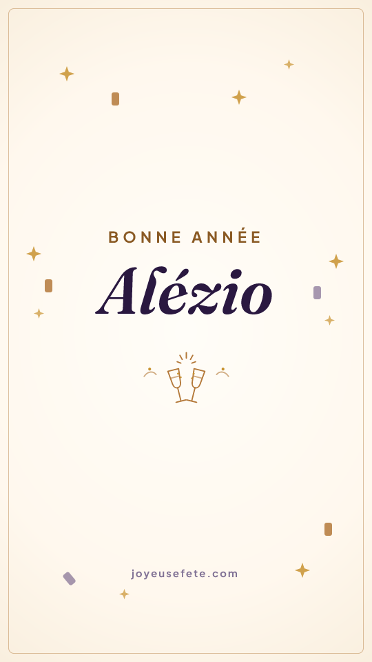 Image « Bonne année Alézio » au format story