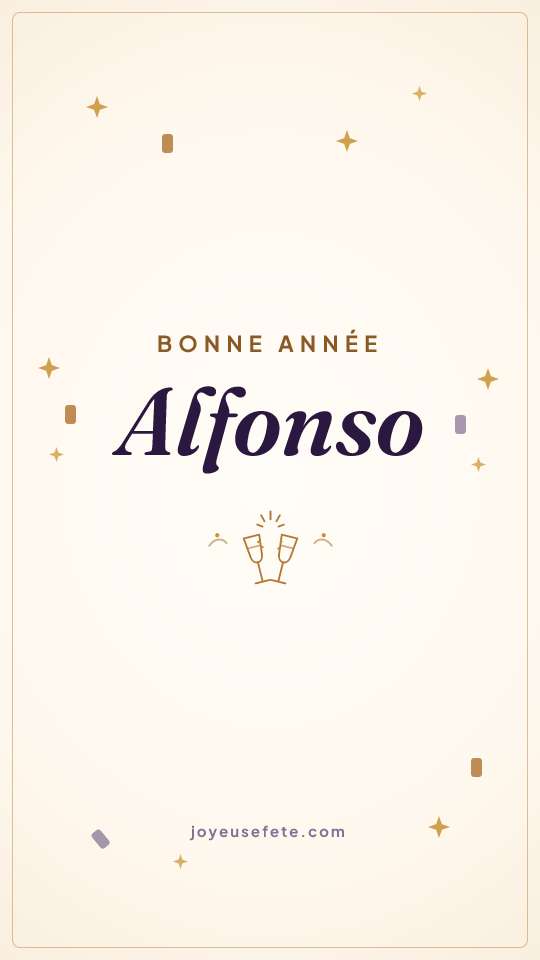 Image « Bonne année Alfonso » au format story
