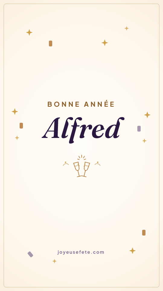 Image « Bonne année Alfred » au format story
