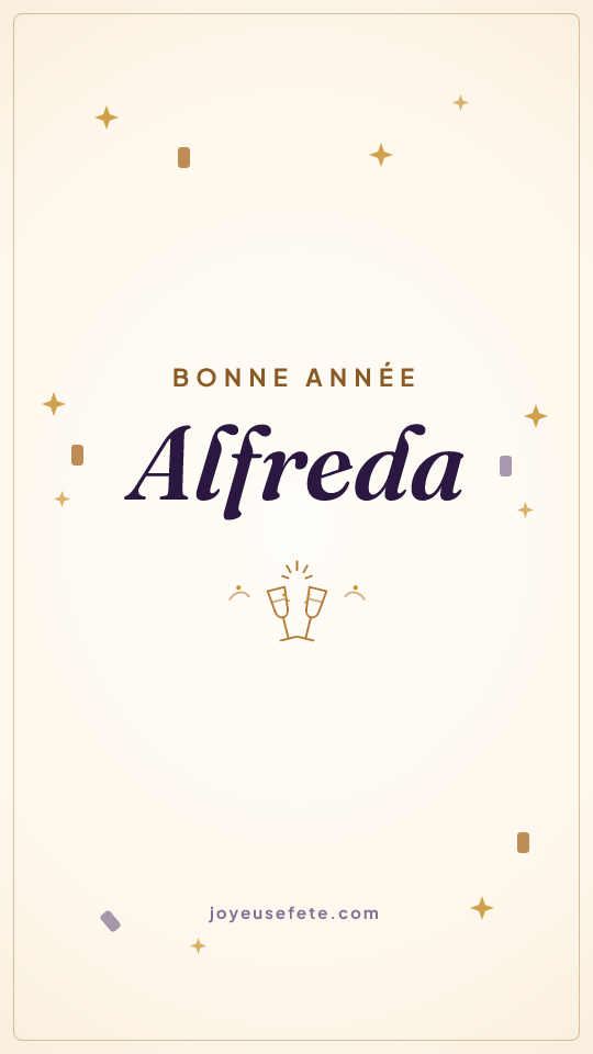 Image « Bonne année Alfreda » au format story
