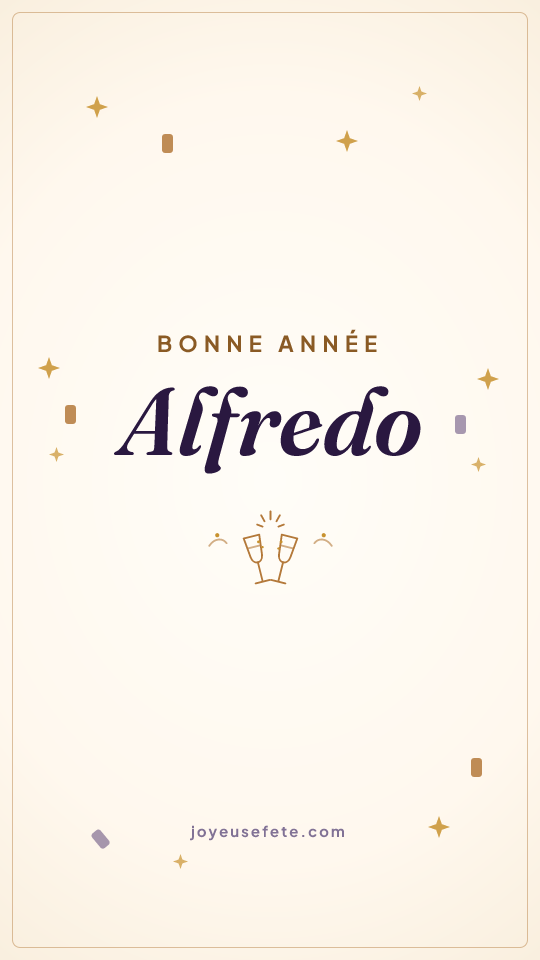Image « Bonne année Alfredo » au format story
