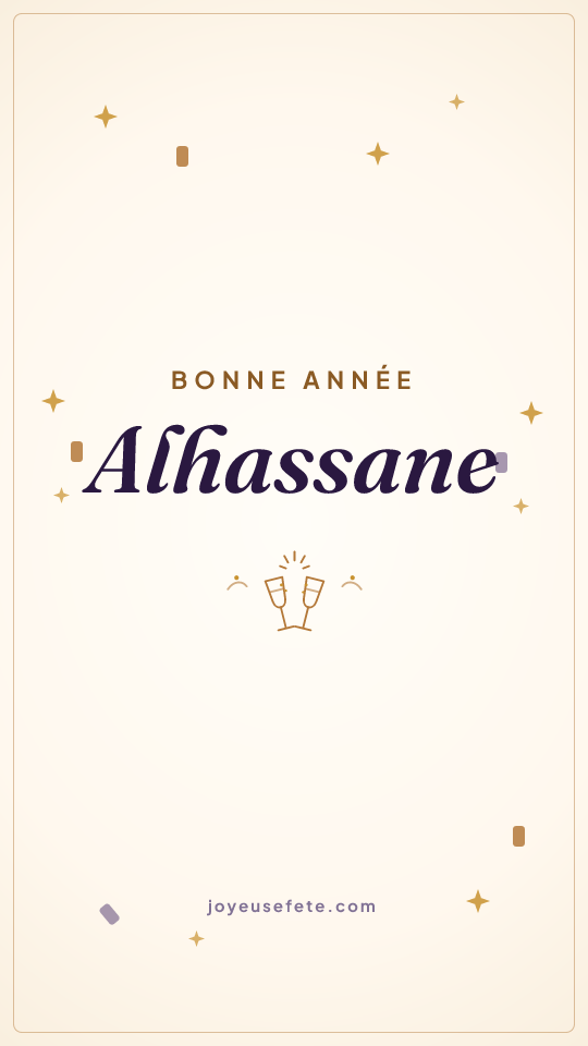 Image « Bonne année Alhassane » au format story