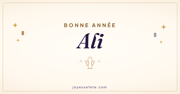 Image « Bonne année Ali » au format large