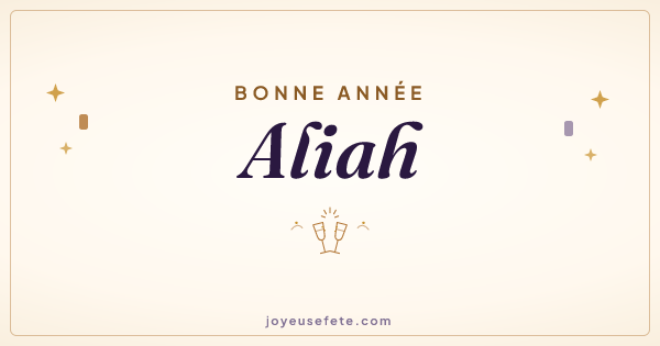Image « Bonne année Aliah » au format large